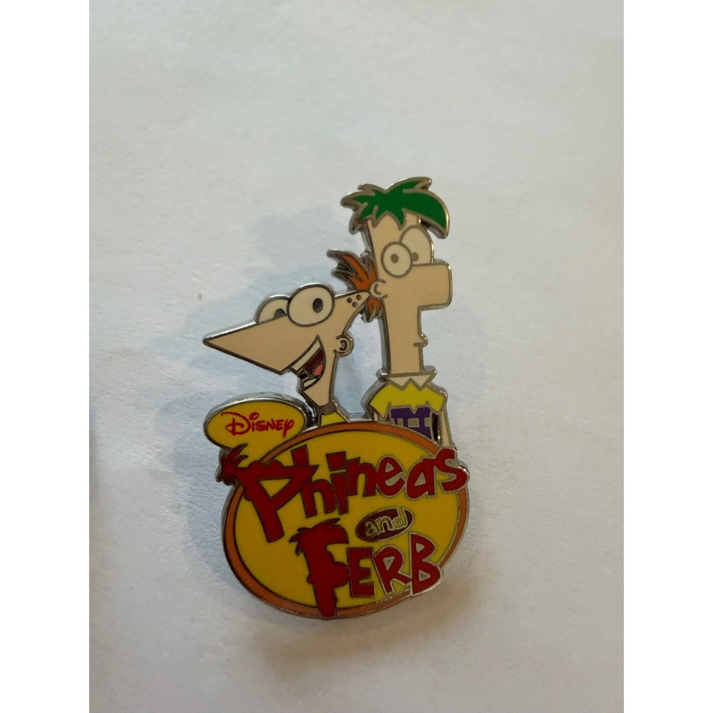 Authentic Disney Parks Phineas and Ferb Logo Enamel Pin 2009 Collectible